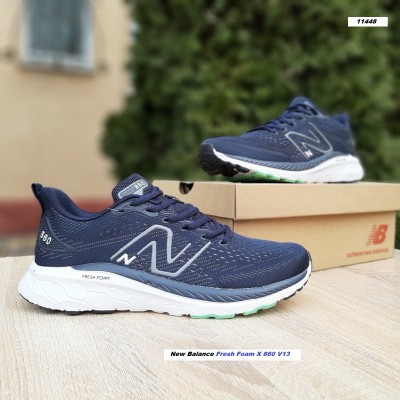 New Balance Fresh Foam X 860 V13 сині з салатовим, Розмір 44