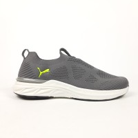 PUMA SOFTRIDE тапкі мокасіни сліпони сірі з салатовим, Розмір 46