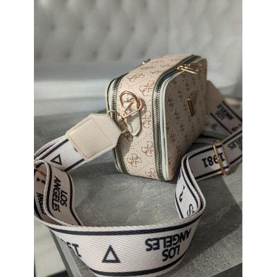Сумка женская  молочный Guess Гесс кросс-боди мини лого