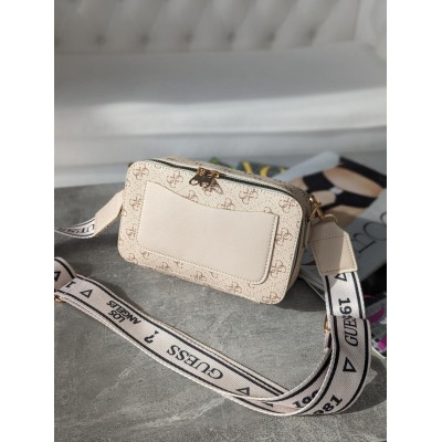Сумка женская  молочный Guess Гесс кросс-боди мини лого