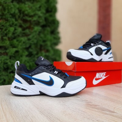Nike AIR Monarch белые с черным и синим, Размер 36