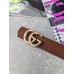 Жіночий ремінь пояс Gucci Гуччі теракот + золото широкий