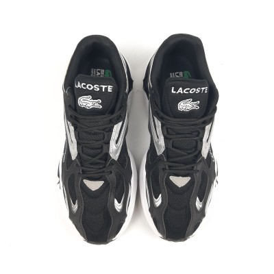 Lacoste L003 2K24 черные с белым и серебром, Размер 46