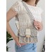 Жіноча сумка клатч Крістіан Діор молочний текстиль