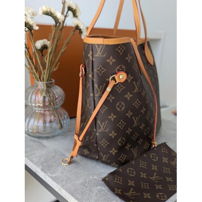 Сумка жіноча Louis Vuitton Neverfull коричневий класичний шопер Луї Віттон
