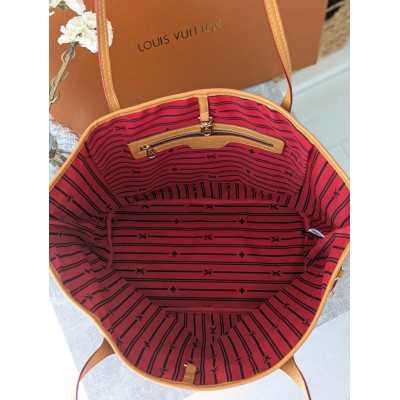 Сумка жіноча Louis Vuitton Neverfull коричневий класичний шопер Луї Віттон