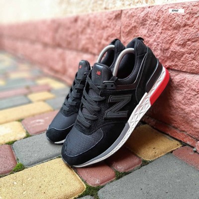 New Balance 574 Чорні з червоним, Розмір 41