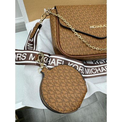 Сумка жіноча Michael Kors крос-боді 2 в 1 Майкл Корс теракотовий