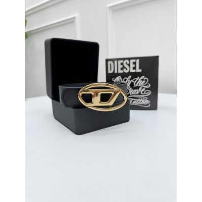 Жіночий пояс пояс Diesel Дизель чорний + золото Жіночий пояс пояс Diesel Дизель чорний + золото