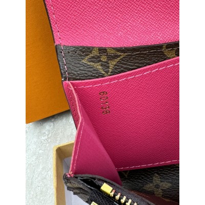 Женский кошелек Louis Vuitton коричневый+ малиновый большой конверт  Луи Виттон