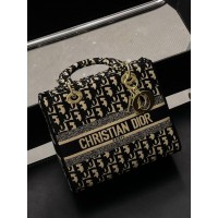 Женская сумка Леди Диор черный классический Премиум качество  Christian Dior