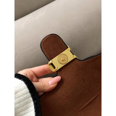 Жіноча сумка Coach Tabby чорно-бежевий коуч через плече
