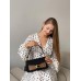 Жіноча сумка Coach Tabby чорно-бежевий коуч через плече