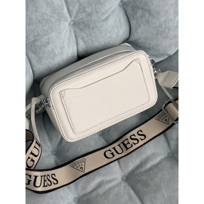 Сумка жіноча бежевий стьобаний Guess Гесс крос-боді