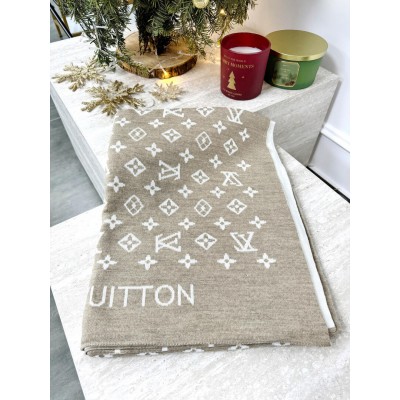 ПАЛАНТИН ШАРФ, ШАСТКА LOUIS VUITTON ЛУІ Вітон білий мокко