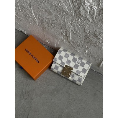 Жіночий гаманець Louis Vuitton бежевий у клітку з коробкою міні Луї Віттон Жіночий гаманець Louis Vuitton бежевий у клітку з коробкою міні Луї Віттон