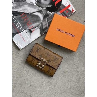Жіночий гаманець Louis Vuitton коричневий моногам із коробкою міні Луї Віттон