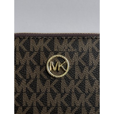 Гаманець Michael Kors, Майкл Корс жіночий міні з лого коричневий