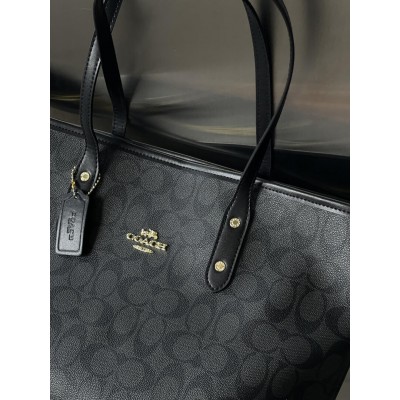 Сумка женская Coach Big size черный классический  шопер  Коуч
