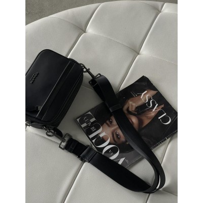 Чоловічі сумки COACH GRAHAM CROSSBODY через плече чорний класичний Коуч