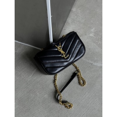 Жіноча сумка Yves Saint Laurent Loulou leather bag через плече чорний Лоран Small size Жіноча сумка Yves Saint Laurent Loulou leather bag через плече чорний Лоран Small size