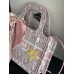 Сумка шопер Кристиан Диор текстиль шоппер Dior Small size розовый