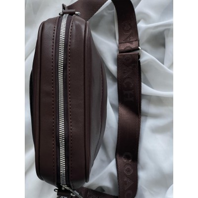 Мужская сумка месенджер Коуч через плечо коричневый Coach