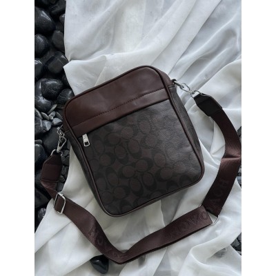 Мужская сумка месенджер Коуч через плечо коричневый Coach Мужская сумка месенджер Коуч через плечо коричневый Coach