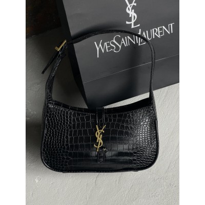 Жіноча сумка клатч Yves Saint-Laurent Hobo Le 5 À 7 YSL чорний рептилія хобо Ів Сен Лоран Жіноча сумка клатч Yves Saint-Laurent Hobo Le 5 À 7 YSL чорний рептилія хобо Ів Сен Лоран
