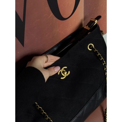 Жіноча сумка Chanel Metiers D’art Bag чорний на плечі Шанель