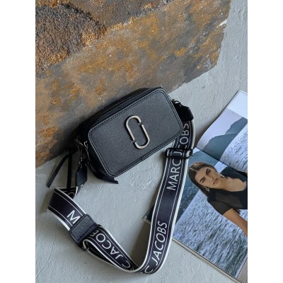 Сумка жіноча Марк Джейкобс крос боді на широкому ремені Marc Jacobs Snapshot чорний