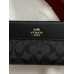 Гаманець Coach Signature Accordion Zip Wallet, Коуч жіночий великий чорний