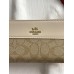Гаманець Coach Signature Accordion Zip Wallet Коуч жіночий великий молочний