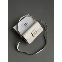 Женская сумка Coach Morgan бело-пудровый кросс боди  Коуч Premium