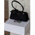 Жіноча сумка Prada Bonnie Medium Suede Shoulder Bag через плече чорний замша Прада