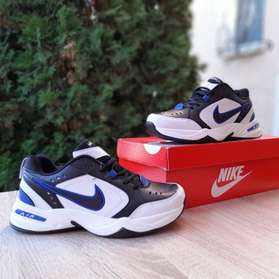 Nike AIR Monarch белые с черным и синим, Размер 45