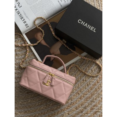 Сумка жіноча клатч Chanel Vanity with Chain класична пудровий Шанель Сумка жіноча клатч Chanel Vanity with Chain класична пудровий Шанель