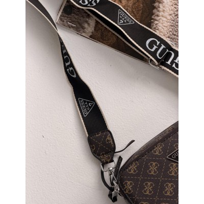 Сумка жіноча Guess 4G коричневий Гесс крос-боді через плече