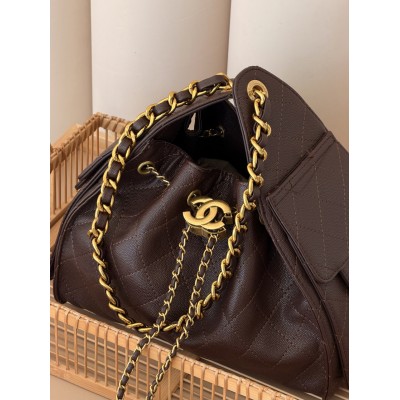 Сумка женская Chanel 25 Small Handbag Premium шоколадный Шанель торба