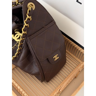 Сумка женская Chanel 25 Small Handbag Premium шоколадный Шанель торба