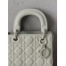 Сумка жіноча Christian Dior Lady My ABCBag через плече молочний/сірий матовий Small Діор (Premium)