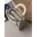Сумка жіноча Christian Dior Lady My ABCBag через плече молочний/сірий матовий Small Діор (Premium)