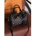 Женская сумка Louis Vuitton Speedy 25 бочонок черный моногам через плечо Луи Виттон