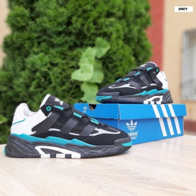 Adidas Niteball Чорні із зеленим, Розмір 36