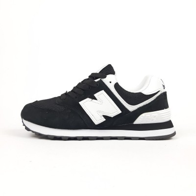 New Balance 574 Classic чорні з білим (біла пятка), Розмір 39 New Balance 574 Classic чорні з білим (біла пятка), Розмір 39