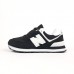 New Balance 574 Classic черные с белым (белая пятка), Размер 39