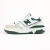 New Balance 550 белые с зеленым, Размер 36