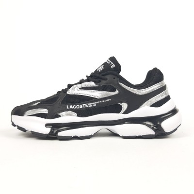 Lacoste L003 2K24 чорні з білим та сріблом, Розмір 46 Lacoste L003 2K24 чорні з білим та сріблом, Розмір 46