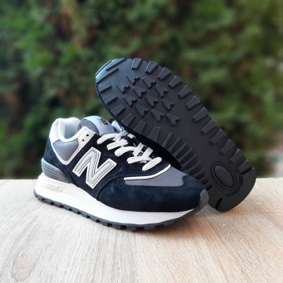 New Balance Legacy 574 черные с серым, Размер 37