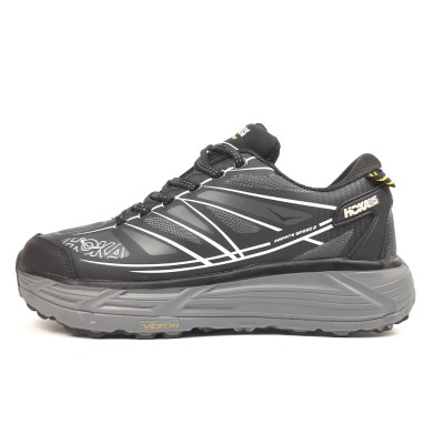 HOKA Mafate Speed 2 чорні з білим на сірій, Розмір 44 HOKA Mafate Speed 2 чорні з білим на сірій, Розмір 44